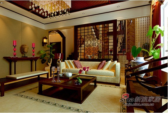 中式 复式 客厅图片来自用户1907662981在11万7装192平现代中式靓居11的分享