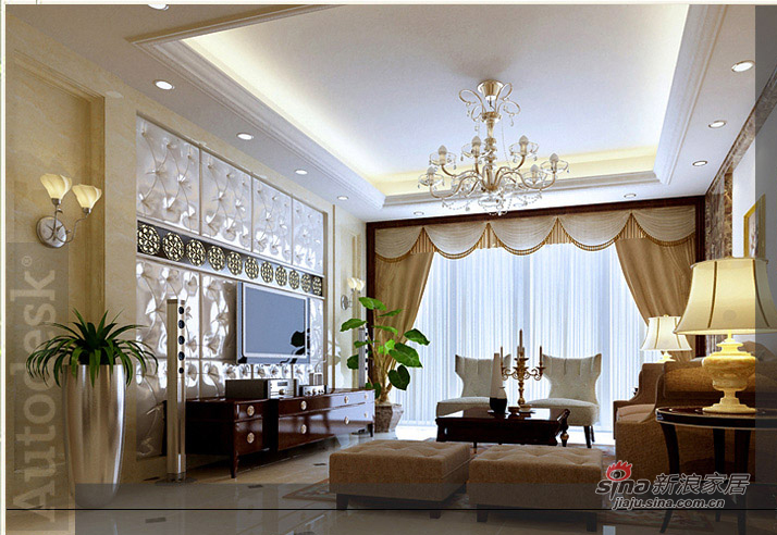 美式 别墅 客厅图片来自用户1907686233在龙湾别墅260平仿古又温馨的美式设计48的分享
