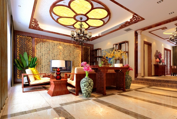 中国风 舒适 优雅 小资 高富帅 中式 客厅图片来自北京合建装饰在优雅舒适中式居所的分享