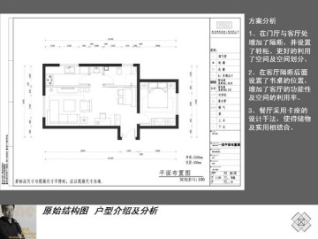 红木林A1户型55平简约风格赏析
