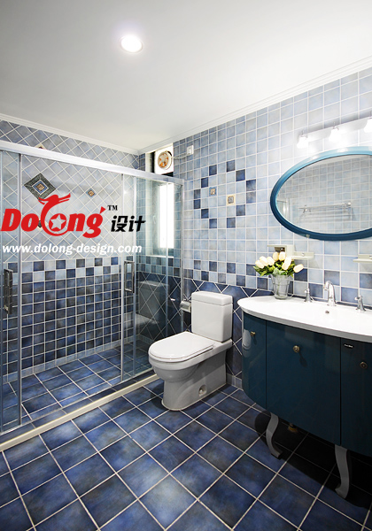 美式 优雅 大气 卫生间图片来自DoLong董龙设计在摩登新贵 260平 美式家居的分享