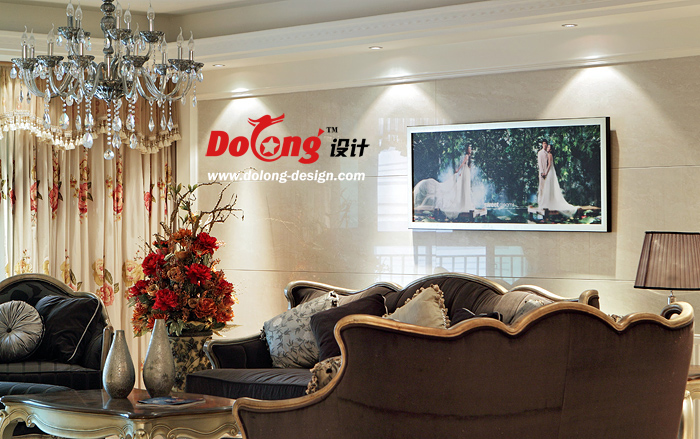 美式 优雅 大气 客厅图片来自DoLong董龙设计在摩登新贵 260平 美式家居的分享