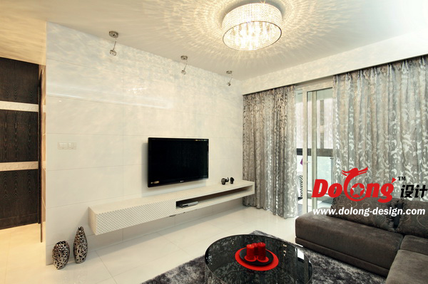 现代 奢华 棕色 黑白 客厅图片来自DoLong董龙设计在奢华诱惑 89平 棕色大气奢华的分享