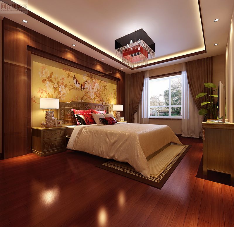中式 卧室图片来自业之峰装饰旗舰店在中式风格装修案例的分享