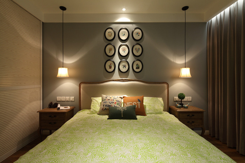 卧室图片来自家装大管家在125平美式混搭3居 自由多元生活的分享