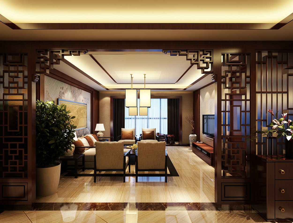新中式 客厅图片来自业之峰装饰旗舰店在北京市丰台区君颐家园小区的分享
