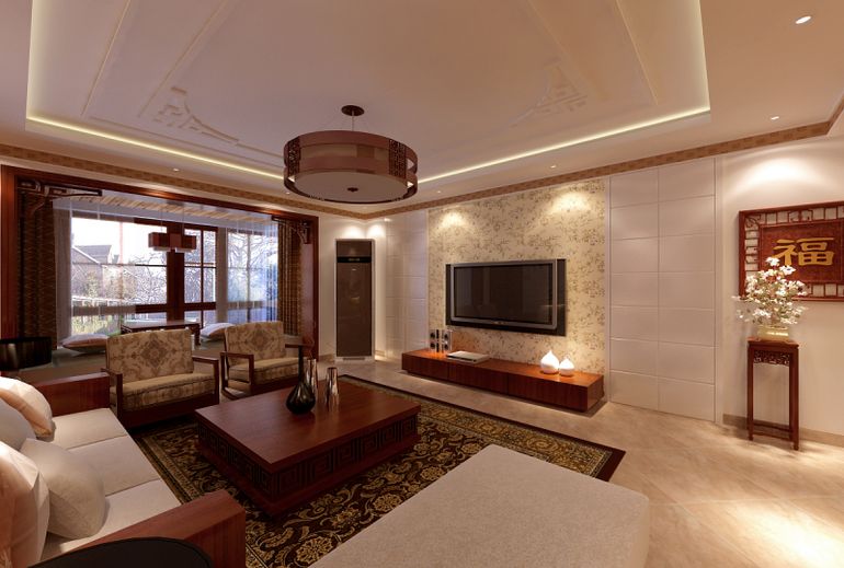 新中式 时尚中式 简约中式 优雅中式 客厅图片来自北京合建装饰在新中式的舒心公寓的分享