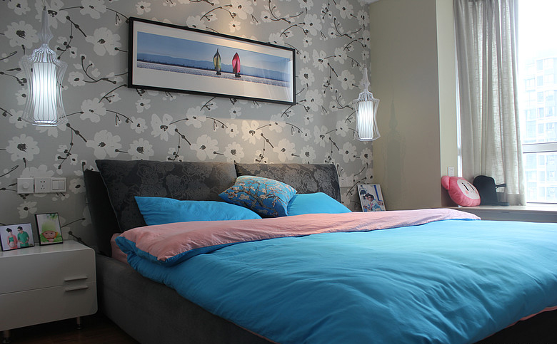 卧室图片来自家装大管家在138平时尚3居 开放式设计清雅美的分享