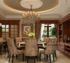 新古典风格的餐厅设计方案，圆桌，吊灯，椅子，时尚舒适！