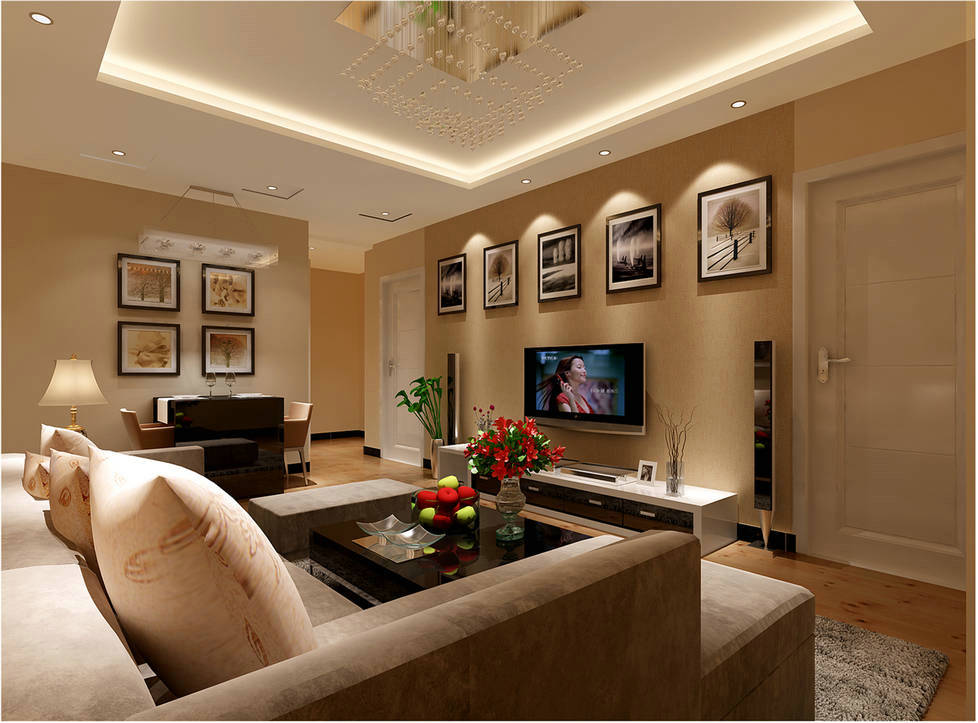 简约 二居 现代简约 实用简单 客厅图片来自上海实创-装修设计效果图在汇锦城90平米现代简约的分享