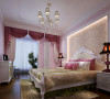 床头背景造型，粉嫩的床饰软装，淡粉色墙漆