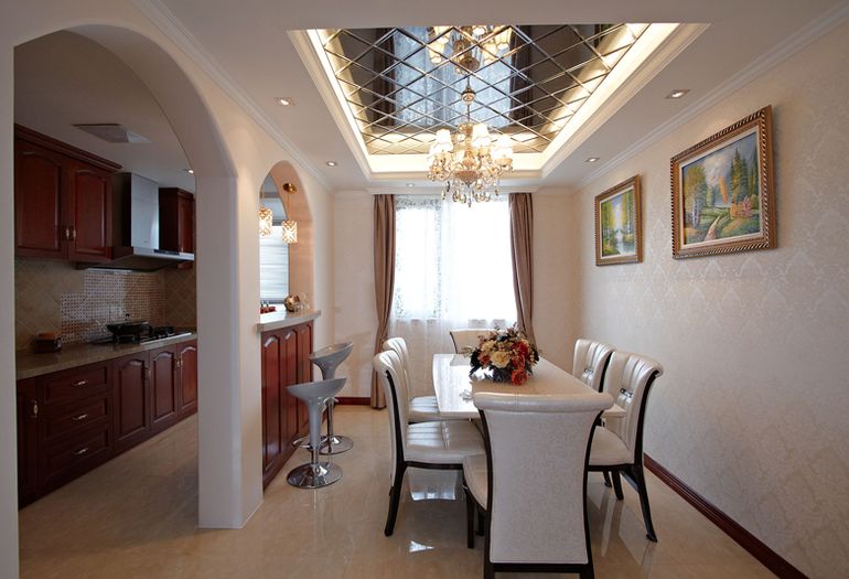 高贵 典雅 高富帅 精英 餐厅图片来自北京合建装饰在高贵的华丽 欧美风二居室的分享
