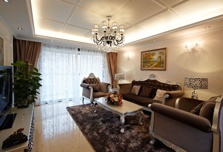 高贵 典雅 高富帅 精英 客厅图片来自北京合建装饰在高贵的华丽 欧美风二居室的分享