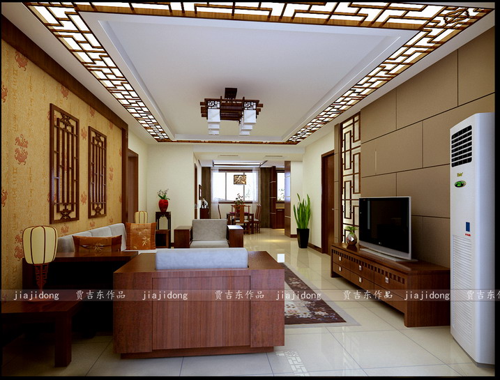 中式 三居 客厅图片来自北京御峰轩装饰唐山分公司在雅颂居 154平 新中式的分享