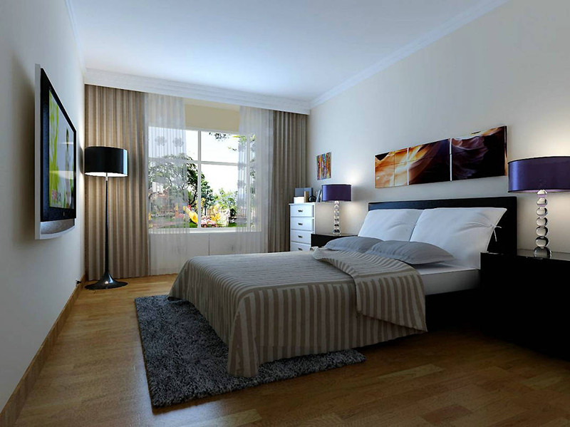 简约 二居 汇锦城 卧室图片来自上海实创-装修设计效果图在汇锦城90平米现代简约风格的分享