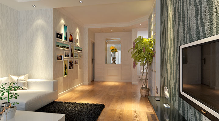 简约 二居 客厅图片来自西宁实创装饰在温馨环保洁静 简约两居室的分享