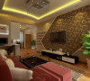 暖色的墙壁、灯光，桃木色的地板、时尚的水晶灯，奢华大气