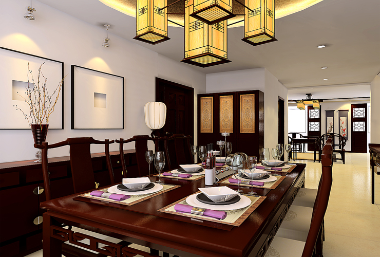 中式 餐厅图片来自业之峰装饰旗舰店在中堂 中式风格的分享
