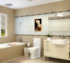卫浴空间首推以明亮整洁无死角为基础进行布局，其次跟随材料选取定位空间的品质。