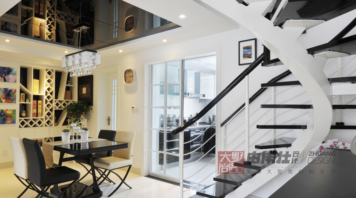 现代风格 印象 黑镜 明日星城 实景 楼梯图片来自大墅尚品-由伟壮设计在『印象』-现代风格的分享