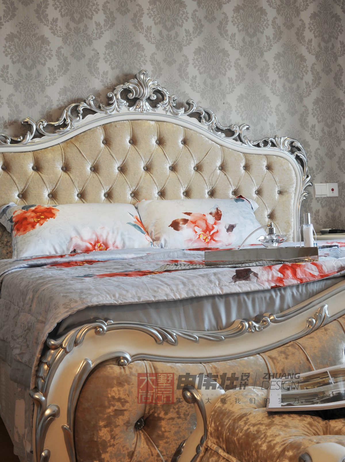 实景 欧式风格 雅致 世茂三期 卧室图片来自大墅尚品-由伟壮设计在『银色家居』-欧式风格的分享
