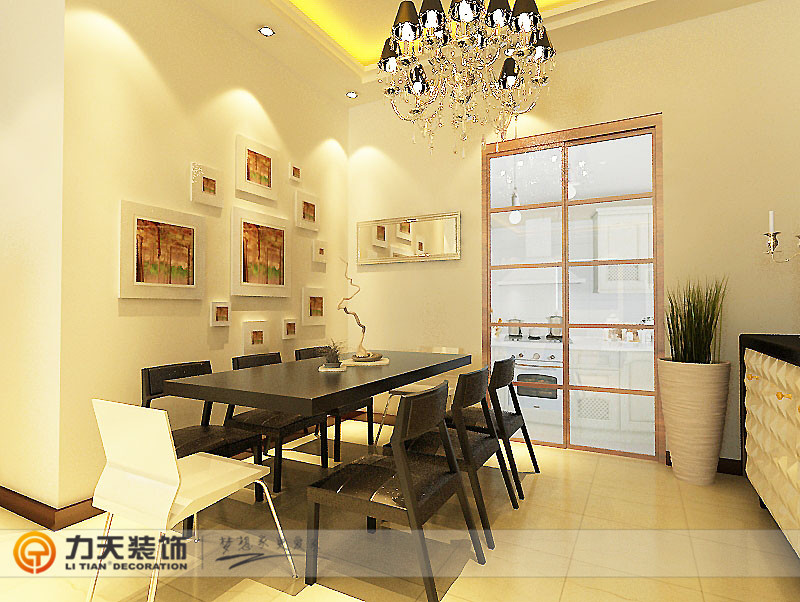 简约 三居 餐厅图片来自阳光力天装饰在松江运河城洋房标准层A1户型的分享