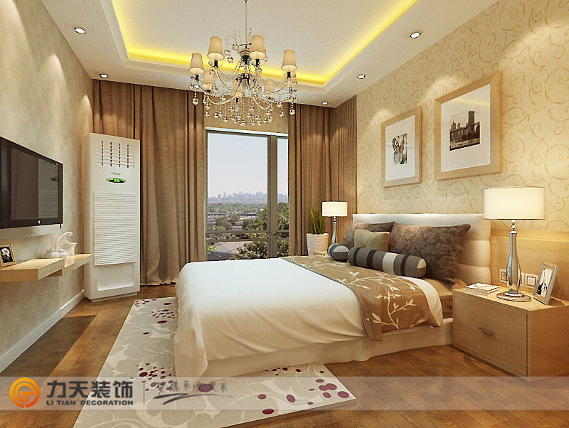 简约 三居 卧室图片来自阳光力天装饰在松江运河城洋房标准层A1户型的分享
