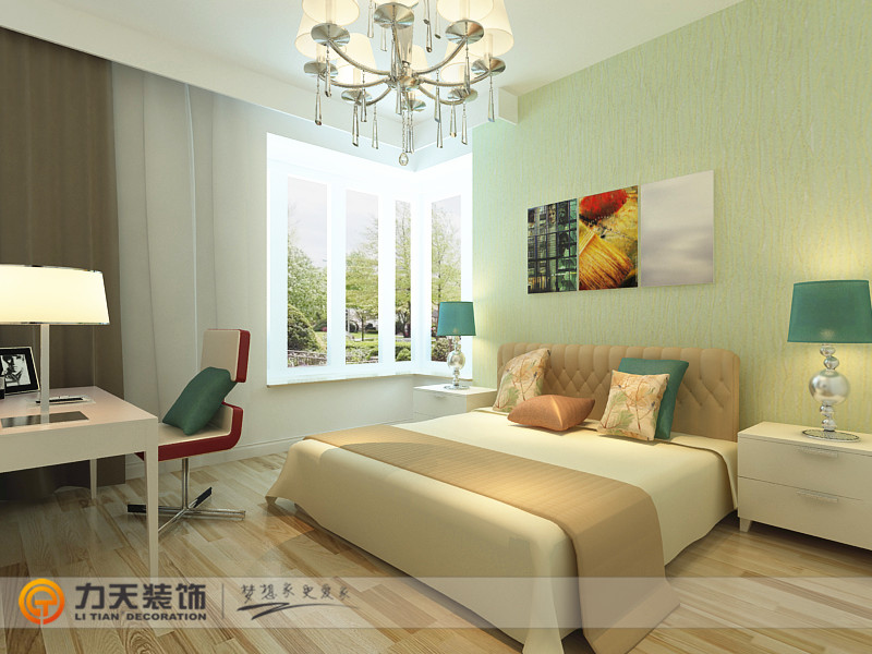 简约 二居 卧室图片来自阳光力天装饰在现代简约 柴楼新庄园的分享