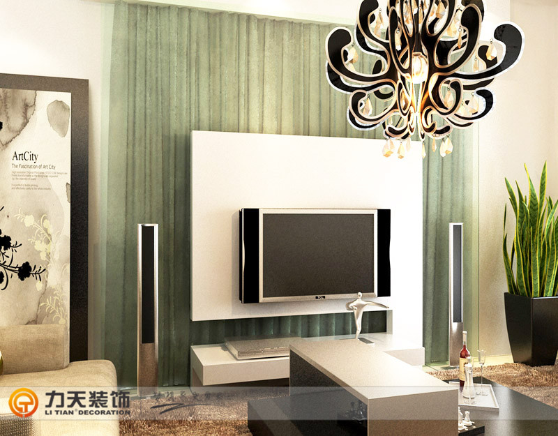 简约 一居 客厅图片来自阳光力天装饰在华城佳苑-70㎡-现代简约的分享