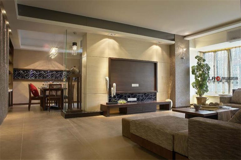现代 中式 三居 雅致 客厅图片来自朗润装饰工程有限公司在132平“东方雅韵”三居室的分享