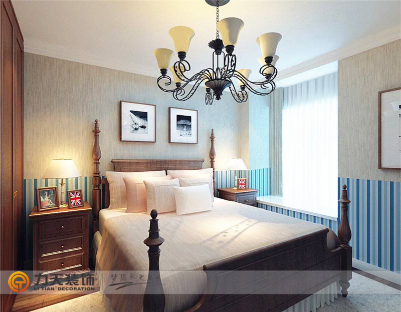 美式 二居 卧室图片来自阳光力天装饰在北宁湾-64㎡-美式风格的分享