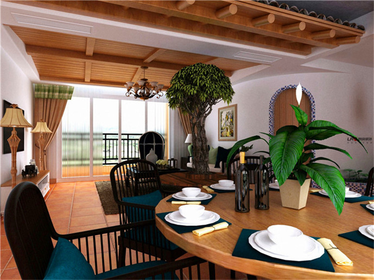 三居 舒适 自然 欧式 客厅图片来自朗润装饰工程有限公司在东南亚180平清新绿意舒适四居室的分享