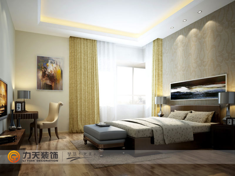 简约 三居 卧室图片来自阳光力天装饰在津南新城-71.5-现代简约的分享