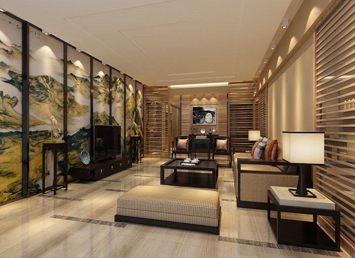 新中式风格 浦江颐城 装修效果图 三居 客厅图片来自在浦江颐城晶寓退台170平米的分享