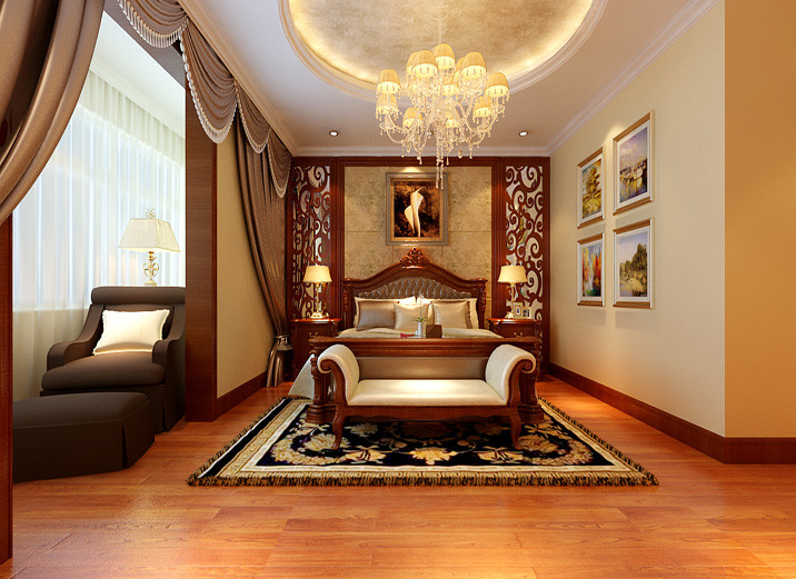 别墅 欧式 卧室图片来自小二宝子在秀水家园320平欧式风格别墅的分享
