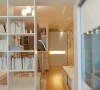 媒体村小区-现代简约-一居室-装修案例设计说明——书架隔墙