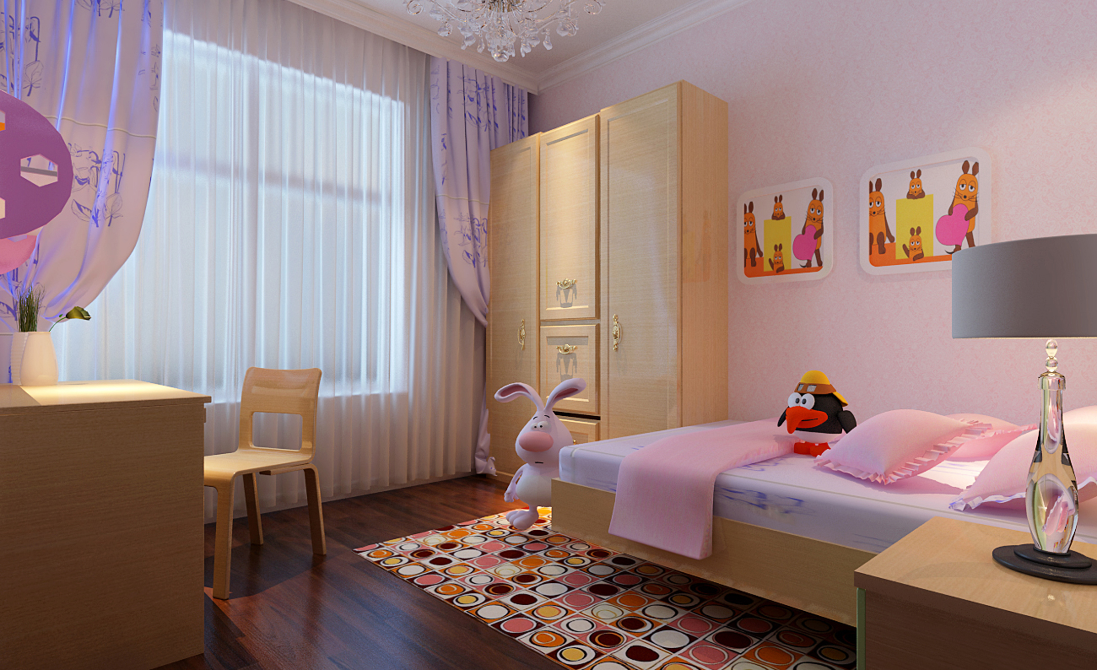 美式乡村 三居室装修 三口之家 实创装饰 儿童房图片来自上海实创-装修设计效果图在盛世虹桥122平米美式乡村风格的分享