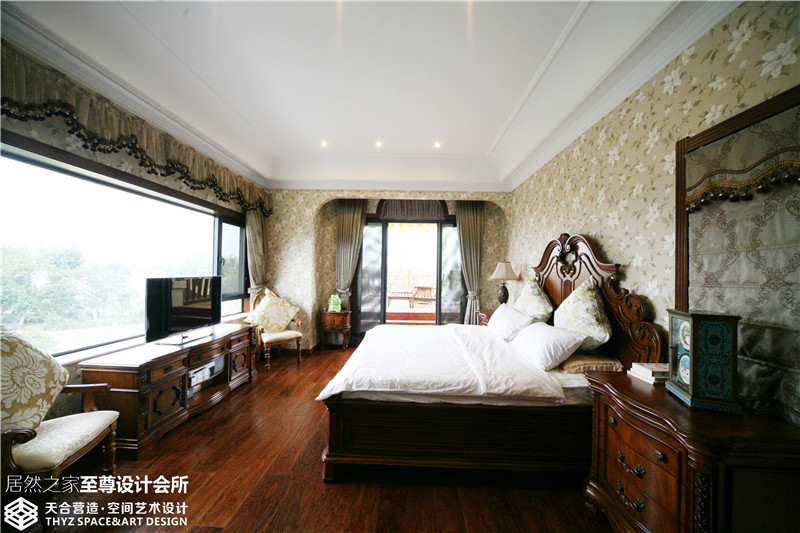 美式 别墅 卧室图片来自天合营造在保利十二橡树美式维多利亚风的分享