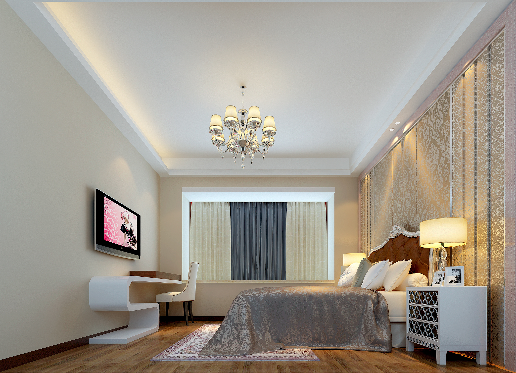 卧室图片来自实创装饰集团广州公司在雅居乐御宾府-欧式风格的分享