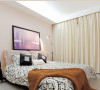 卧室很简单，一张大大的温暖的床，简单的白色的墙壁，床头上一张主人出去游玩的风景照片，和谐简单的美好居室。