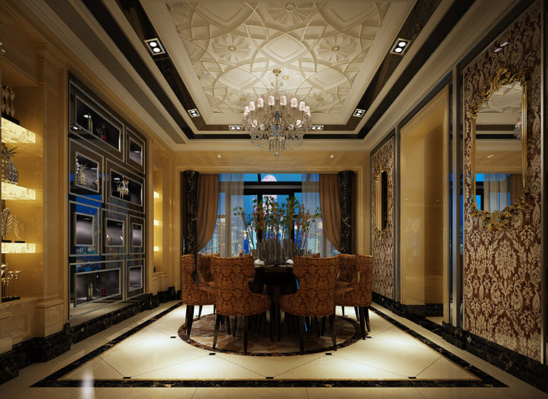 欧式 别墅 收纳 餐厅图片来自上海实创-装修设计效果图在上海三湘海上别墅欧式风格的分享