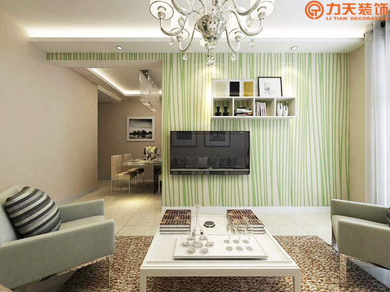 现代 二居 客厅图片来自阳光力天装饰在龙海公寓-81㎡-现代风格的分享