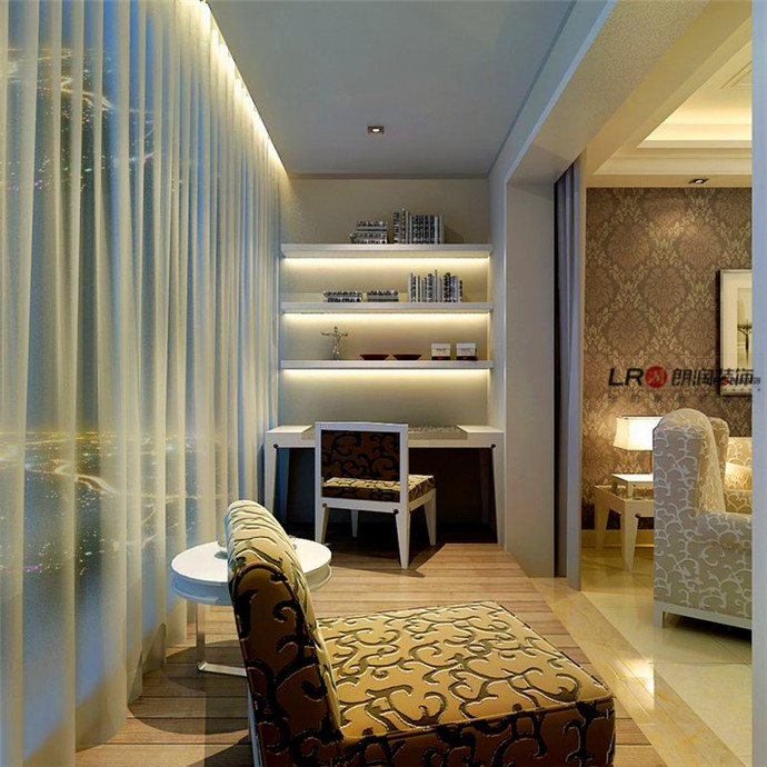 客厅图片来自朗润装饰工程有限公司在简约大气现代三居室的分享