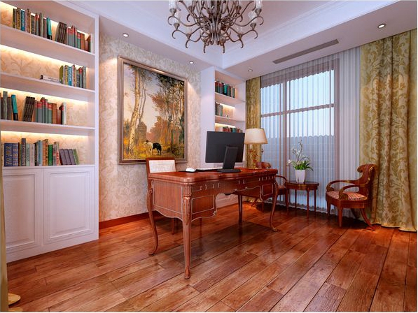 美式风情 简约美式 高富帅 海龟 书房图片来自北京合建装饰在美式风情的简约居室的分享