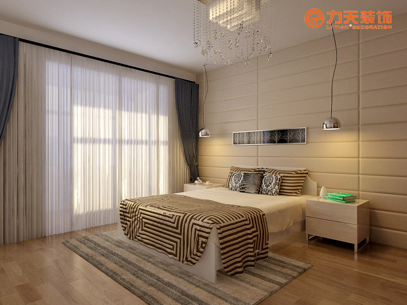 简约 二居 卧室图片来自阳光力天装饰在弘泽天泽-112㎡-现代简约的分享