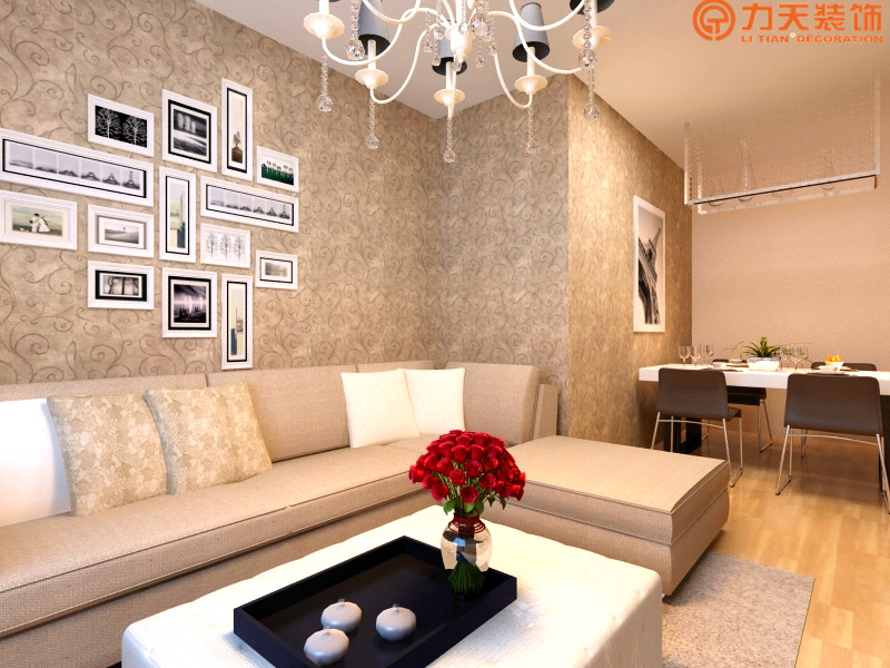 简约 二居 客厅图片来自阳光力天装饰在星河荣御-78㎡现代简约的分享