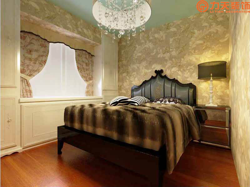 欧式 三居 卧室图片来自阳光力天装饰在星河荣御-122㎡-欧式风格的分享