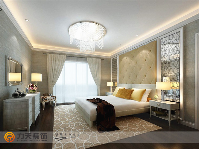 简约 二居 卧室图片来自阳光力天装饰在港西新城-98㎡-现代简约的分享