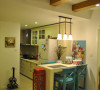 朝阳金蝉南里小区，52平米一居地中海风格设计案例——厨房