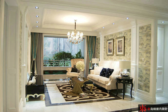 三居 小资 别墅设计 客厅图片来自東合設計在优雅白调的分享